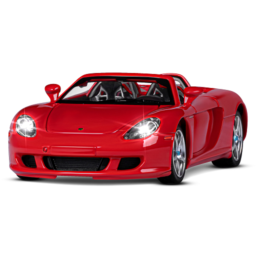 ТМ "Автопанорама" Машинка металлическая, 1:24, Porsche Carrera GT, красный, откр. двери, капот и багажник, свет, звук, свободный ход колес, в/к 24,5х12,5х10,5 см в Джамбо Тойз #5
