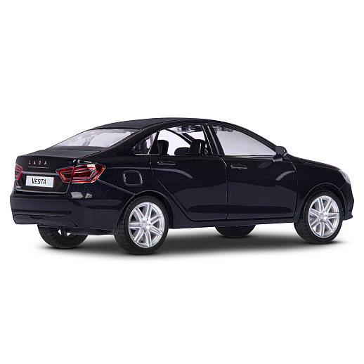 Машинка металлическая Автопанорама, инерционная, коллекционная модель LADA VESTA седан, масштаб 1:24, свет, звук, открываются 4 двери, капот, багажник, черный, в/к 24,5*12,5*10,5 см в Джамбо Тойз #8