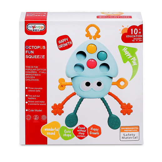 Развивающая игрушка "Осьминог", в/к 11,4*4,1*14 см в Джамбо Тойз #2