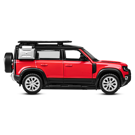 Машинка металлическая 1:43 2020 Land Rover Defender 110, красный, тюнинг, откр. двери, свободный ход колес, в/к 23,5*10*4 см в Джамбо Тойз #8