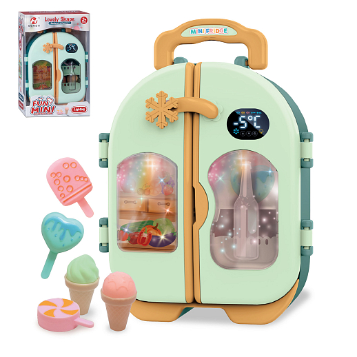 Игровой набор "Холодильник с мороженым", свет, зеленый, в/к 11,5х6,5х18 см в Джамбо Тойз