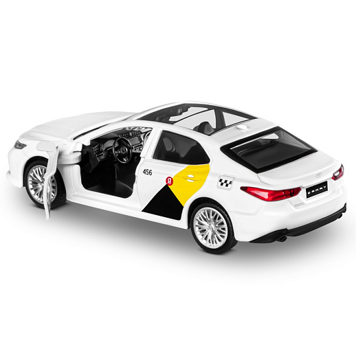 Яндекс Go Машинка металлическая 1:43 Toyota Camry, белый, инерция, откр. двери, 17,5*12,5*6,5 см в Джамбо Тойз #7