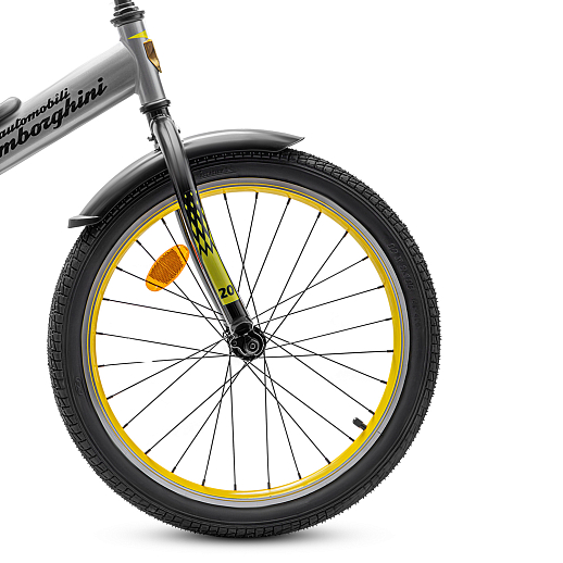 Детский велосипед Automobili Lamborghini Energy , рама сталь , диск 20 алюминий , втулки сталь, крылья пластик, страх.колеса, цвет Серый в Джамбо Тойз #4