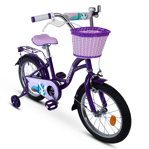 Детский велосипед "City-Ride Tempo". Рама - сталь, стальн..обод 16", шины 2,125, страховочные колеса, корзинка в Джамбо Тойз #3