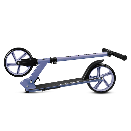 2хкол. самокат CITYRIDE 200, сталь 100%, грипсы 135мм TPR, колеса PU 200/200 мм. Голубой в Джамбо Тойз #5