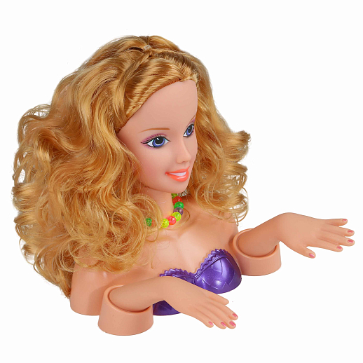 ТМ "Amore Bello" Кукла-модель для причесок и маникюра, в комплекте расческа, заколка, резинки для волос, бусы, в/к 27*11,5*25,5 см в Джамбо Тойз #6