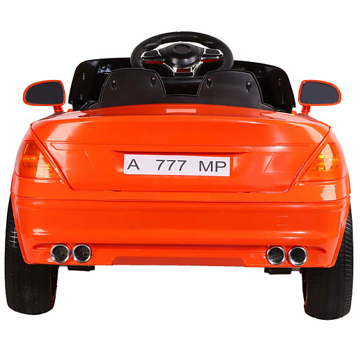 Машинка на аккумуляторе, 6V4AH*2, Р/У, колеса EVA (мягкие колеса), свет, звук, мр3, открыв. двери, 106*56*50см, до 35 кг. Цвет - оранжевый в Джамбо Тойз #15