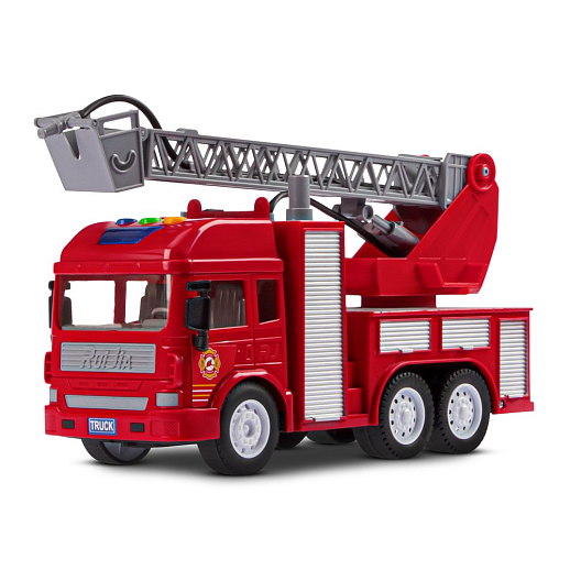 Фрикционная машина "Пожарная" на бат.,со светом и звуком, стреляет водой, красный, в/к 35,5х12,5х19,5 см в Джамбо Тойз #2