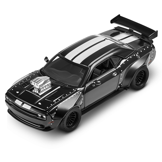 ТМ "Автопанорама" Машинка металлическая 1:36 2022 Dodge challenger SRT Jailbreak, черный, тюнинг, откр. двери, свободный ход колес, в/к 23,5*10*4 см в Джамбо Тойз #9