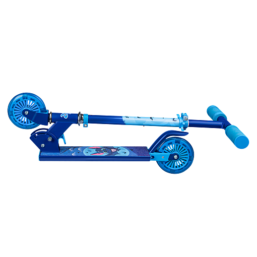 Двухкол. самокат CITYRIDE, ал. 50/50% , t-bar алюм, дека сталь, грипсы 95мм TPR, колеса PVC 120/120 мм, синий с принтом в Джамбо Тойз #4