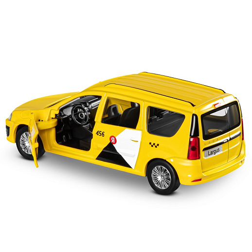 Яндекс Go Машинка металлическая 1:43 Lada Largus, желтый, инерция, откр. двери, 17,5*12,5*6,5 см в Джамбо Тойз #7