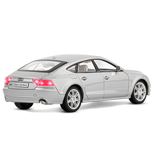 ТМ "Автопанорама" Машинка металлическая 1:24 Audi A7, серебряный, откр. двери, капот и багажник, свет, звук, свободный ход колес, в/к 24,5*12,5*10,5 см в Джамбо Тойз #8
