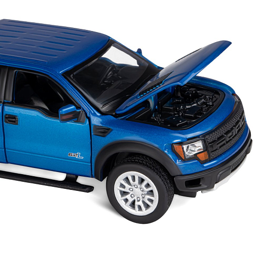 ТМ "Автопанорама" Машинка металлическая 1:34 Ford F-150 SVT Raptor,синий, свет, звук, откр. двери, капот и задняя дверка, инерция, в/к 20*10*11 см в Джамбо Тойз #14