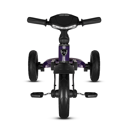 Детский трехколесный велосипед с ручкой CITY-RIDE LUNAR. Поворотное сиденье 360, складная крыша D600, подножки, надувные колеса 12/10, фара в Джамбо Тойз #11