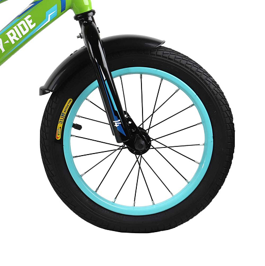Детский велосипед City-Ride Spark , рама сталь , диск 14 сталь , крылья пластик, страх.колеса, цвет Зеленый в Джамбо Тойз #4