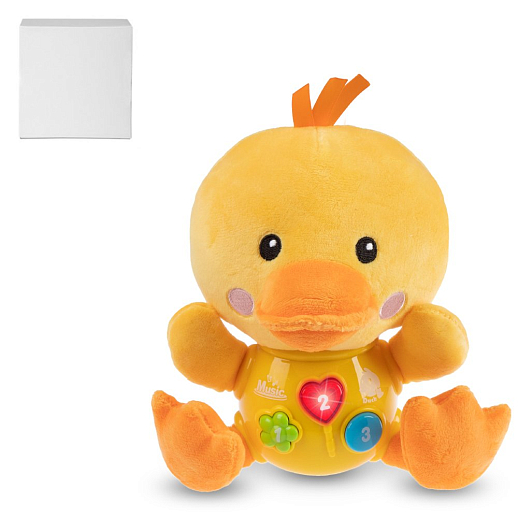 ТМ "Smart Baby" Развивающая мягкая игрушка "Утенок" русский язык,  Шаинский, в/к в Джамбо Тойз