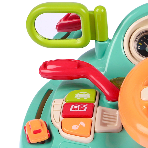 ТМ "Smart Baby" Руль музыкальный, Шаинский, свет, звук, с фарами, цвет зеленый в/к 24,6х15,1х24,4 см в Джамбо Тойз #9