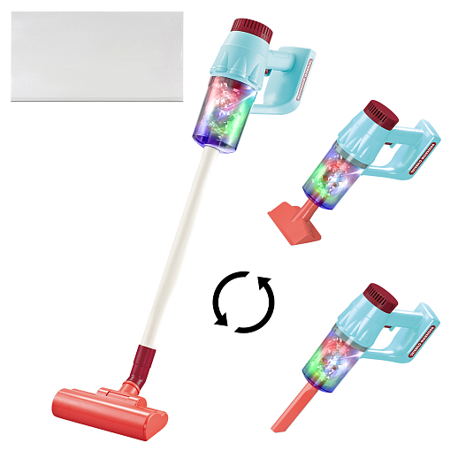 ТМ "Amore Bello" Пылесос музыкальный, чип, со свет.и звук.эфф., голубой, в/к 18,5*10*36,5 см в Джамбо Тойз