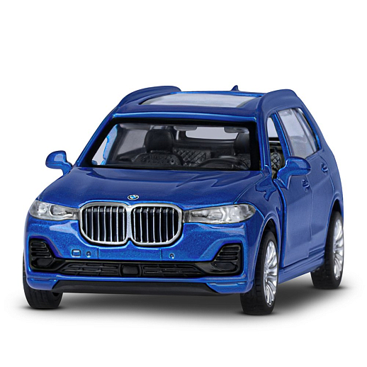 ТМ "Автопанорама" Машинка металлическая 1:44, BMW X7, синий, откр. двери, инерция, в/к 17,5*12,5*6,5 см в Джамбо Тойз #6