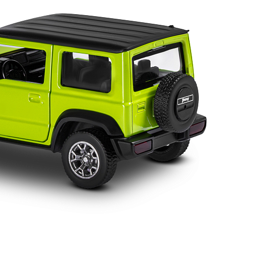 Машинка металлическая 1:32 Suzuki Jimny 2018, зеленый, тюнинг, откр. двери, свободный ход колес, в/к 23,5*10*4 см в Джамбо Тойз #15