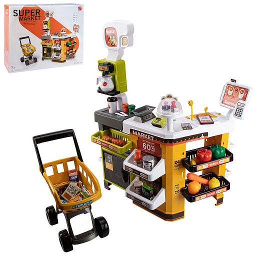 Игровой набор "Супермаркет" с аксессуарами  и тележкой , со свет.и звук.эффектами, в/к 60*19*46 см в Джамбо Тойз