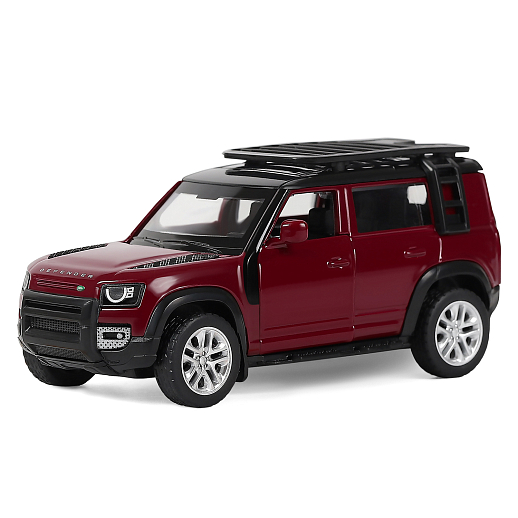 ТМ "Автопанорама" Машинка металлическая 1:43 2020 Land Rover Defender 110, красный, откр. двери, инерция, в/к 17,5*12,5*6,5 см в Джамбо Тойз #6