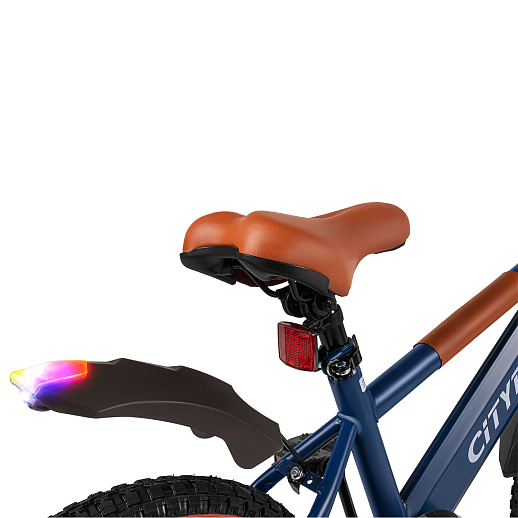 Велосипед двухколёсный CITYRIDE, модель CR-B2-07F52, колеса 16", рама сталь, колеса сталь, балансирные колеса со светом, маячок в заднем крыле, цвет синий в Джамбо Тойз #9