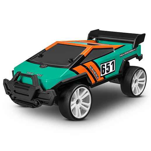 Р/у скоростная машина для дрифта,1:18,подсветка корпуса и днища, запасн. колеса, конусы 4шт.,цвет зеленый,с аккум, в/к 34*20,5*17,5см в Джамбо Тойз #2