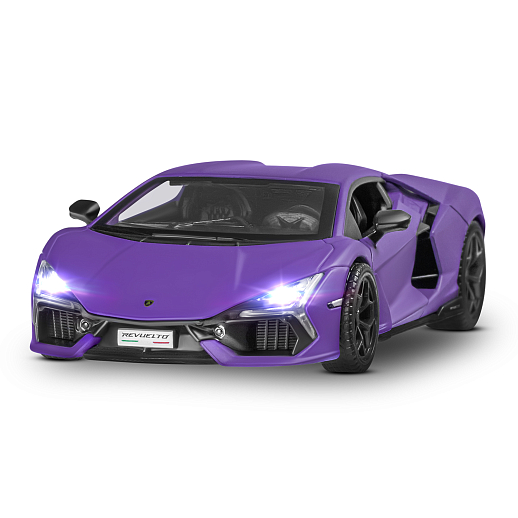 ТМ "Автопанорама" Машинка металл. 1:32 Lamborghini Revuelto, фиолетовый, инерция, откр. двери, в/к 17,5*12,5*6,5 см в Джамбо Тойз #6