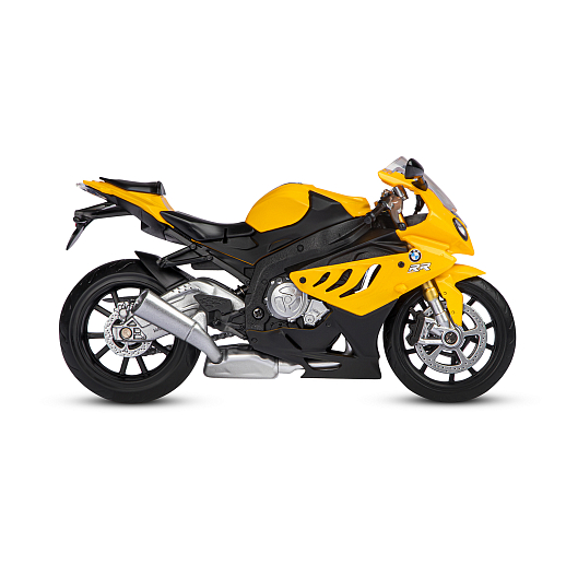 ТМ "Автопанорама" Мотоцикл металл. 1:12 BMW S1000RR, желтый, свободный ход колес, в/к 22,6*12,7*7,2 см в Джамбо Тойз #4