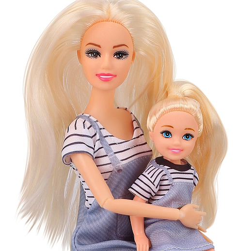 Игровой набор кукол "Семья (мама, папа, 2 детей)", стиль family look, с шарнирными руками, в/к 28*6*33 см в Джамбо Тойз #22