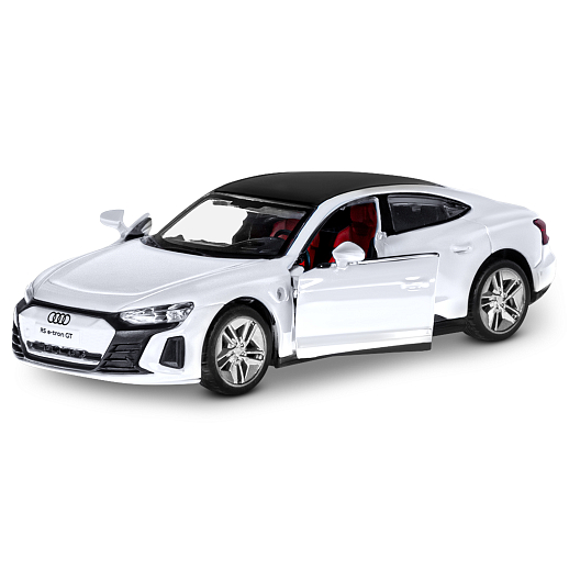 Машинка металлическая 1:36 Audi RS e-tron GT с зарядной станцией, белый, свет, звук, откр. двери и капот, инерция, в/к 20,6*9,*9 см в Джамбо Тойз #15