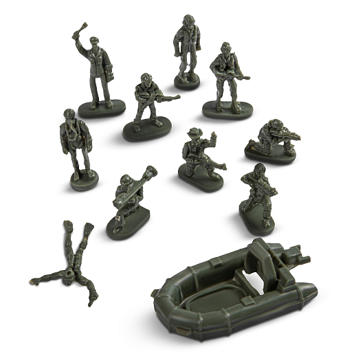 Боевая машина-гараж с транспортом, 2 машинки в комплекте, откидываются борта и люки, в/к 28,7*12,9*14,7 см в Джамбо Тойз #12