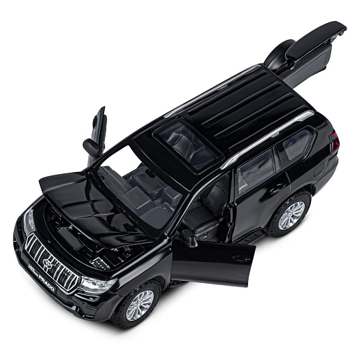 ТМ "Автопанорама" Машинка металлическая, 1:24, Land Cruiser Prado, черный, открываются двери, капот и багажник, свободный ход колес, световые и звуковые эффекты, в/к 24,5х12,5х10,5 см в Джамбо Тойз #13