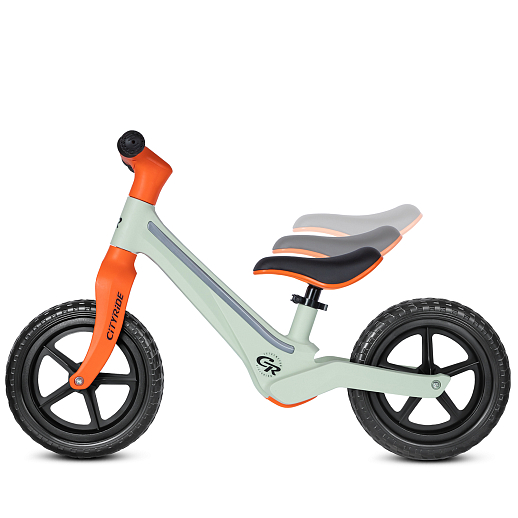 Беговел Cityride, модель CR-BB-07, рама пластик, колеса PU 12", свет, цвет оранжевый-зеленый в Джамбо Тойз #5
