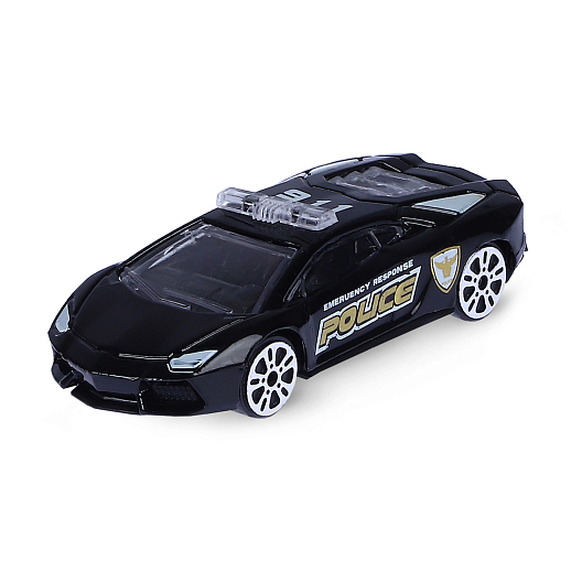 AUTODRIVE Парковка "Полиция" с автоматическим лифтом, светом,звуками,озвуч.на рус.языке. В компл: металлический транспорт 4шт., игровой коврик 78*58 см в Джамбо Тойз #19