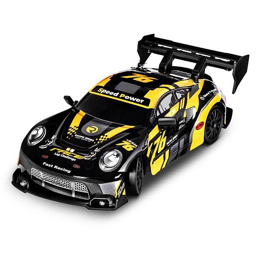 Р/У Машина для дрифта,1:24,2.4GHz,4WD,свет,с аккум, цвет желтый/черный, в/к 28*8*22,5см в Джамбо Тойз #3