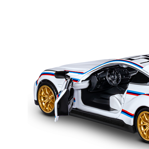 ТМ "Автопанорама" Машинка металлическая 1:34 BMW 3.0 CSL, белый, свет, звук, откр. двери, в/к 17,5*13,5*9 см в Джамбо Тойз #16