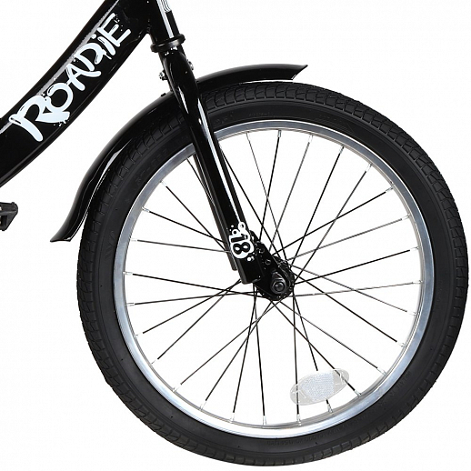 Детский велосипед City-Ride  Roadie , рама сталь , диск 18 сталь , крылья сталь, страх.колеса,  цвет Черный в Джамбо Тойз #4