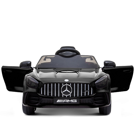 Электромобиль Mercedes Benz AMG на аккум.,12V/4.5AH*1, 380*2, Р/У 2.4GHz, свет, звук, сиденье эко-кожа, колеса EVA,откр.двери,индик.зарядки, MP3/USB, плавн.старт, в/к 111*56*29см. Цвет - черный. в Джамбо Тойз #9
