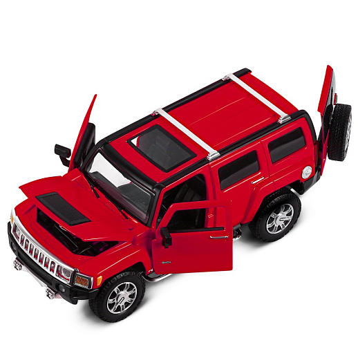 ТМ "Автопанорама" Машинка металлическая, 1:24, Hummer H3, красный,  откр. передние и задняя дверь, капот, свет, звук, свободный ход колес, в/к 24,5 х 12,5 х 10,5 см в Джамбо Тойз #14