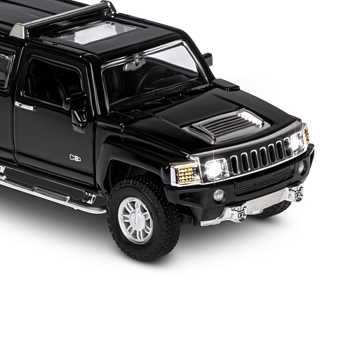 ТМ "Автопанорама" Машинка металлическая 1:32 Hummer H3, черный, свет, звук, откр. двери и багажник, инерция, в/к 17,5*13,5*9 см в Джамбо Тойз #18