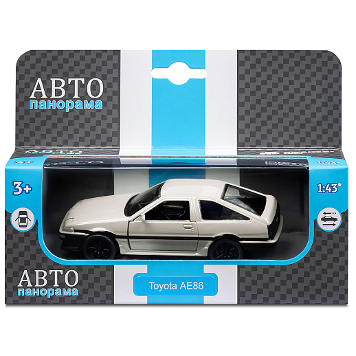 ТМ "Автопанорама" Машинка металл. 1:37 Toyota AE86, белый, инерция, откр. двери, в/к 17,5*12,5*6,5 см в Джамбо Тойз #8