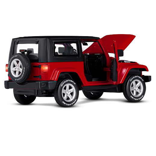 ТМ "Автопанорама" Машинка металлическая 1:32 Jeep Wrangler, красный, откр. Двери и капот, свет, звук, инерция, в/к 17,5*13,5*6,5 см в Джамбо Тойз #16