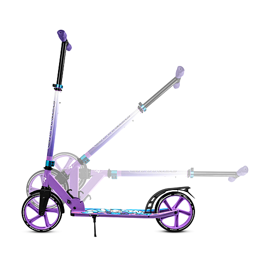 2хкол. самокат CITYRIDE 200, сталь 100%, грипсы 135мм TPR, колеса PU 200/200 мм. Розовый в Джамбо Тойз #8