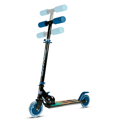 2хкол. самокат CITYRIDE HW 120, ал. 50/50% , t-bar алюм, дека сталь, грипсы 95мм TPR, колеса PVC со светом  120/120 мм в Джамбо Тойз #4