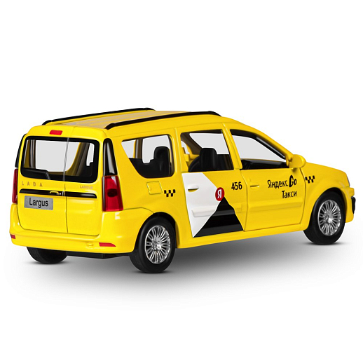 Яндекс Go Машинка металлическая 1:43 Lada Largus, желтый, инерция, откр. двери, 17,5*12,5*6,5 см в Джамбо Тойз #5