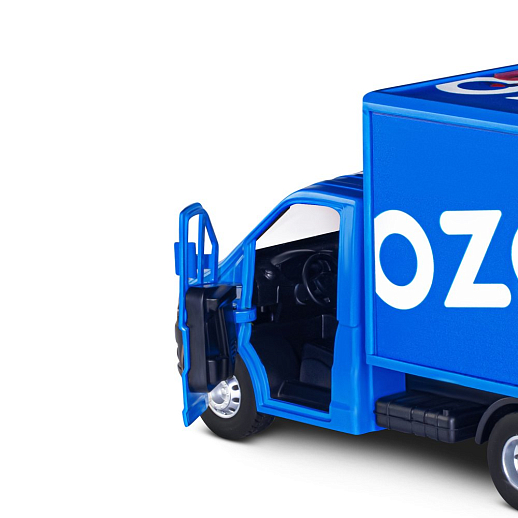 ТМ "Автопанорама" Машинка металлическая 1:28 ГАЗель NEXT OZON OZY, синий, откр. двери, задняя дверка фургона, свет, звук, инерция, в/к 24*14*12 см в Джамбо Тойз #11