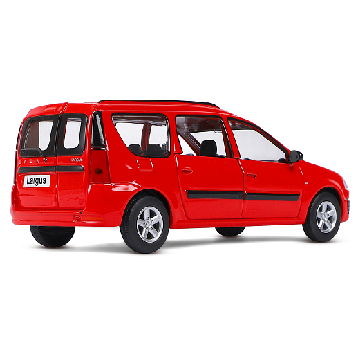 Машинка металлическая Автопанорама, инерционная, коллекционная модель LADA LARGUS, масштаб 1:24, свет, звук, открываются 4 двери, капот, багажник, красный, в/к 24,5*12,5*10,5 см в Джамбо Тойз #8