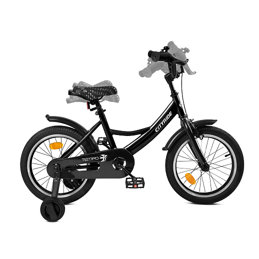 Велосипед двухколёсный CITYRIDE, модель CR-B2-04F7, рама сталь, колеса алюминий 16", цвет чёрный в Джамбо Тойз #7